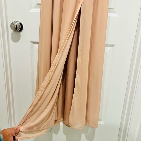 Lulus Women's Lost in the Moment Maxi Dress Blush Pink Wedding Bridesmaid Sz. XS - Picture 5 of 13